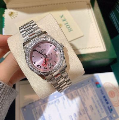 Rolex Datejust Imported Citizen Movement 316L Steel 31mm Jubilee Bracelet Women Pink Watch